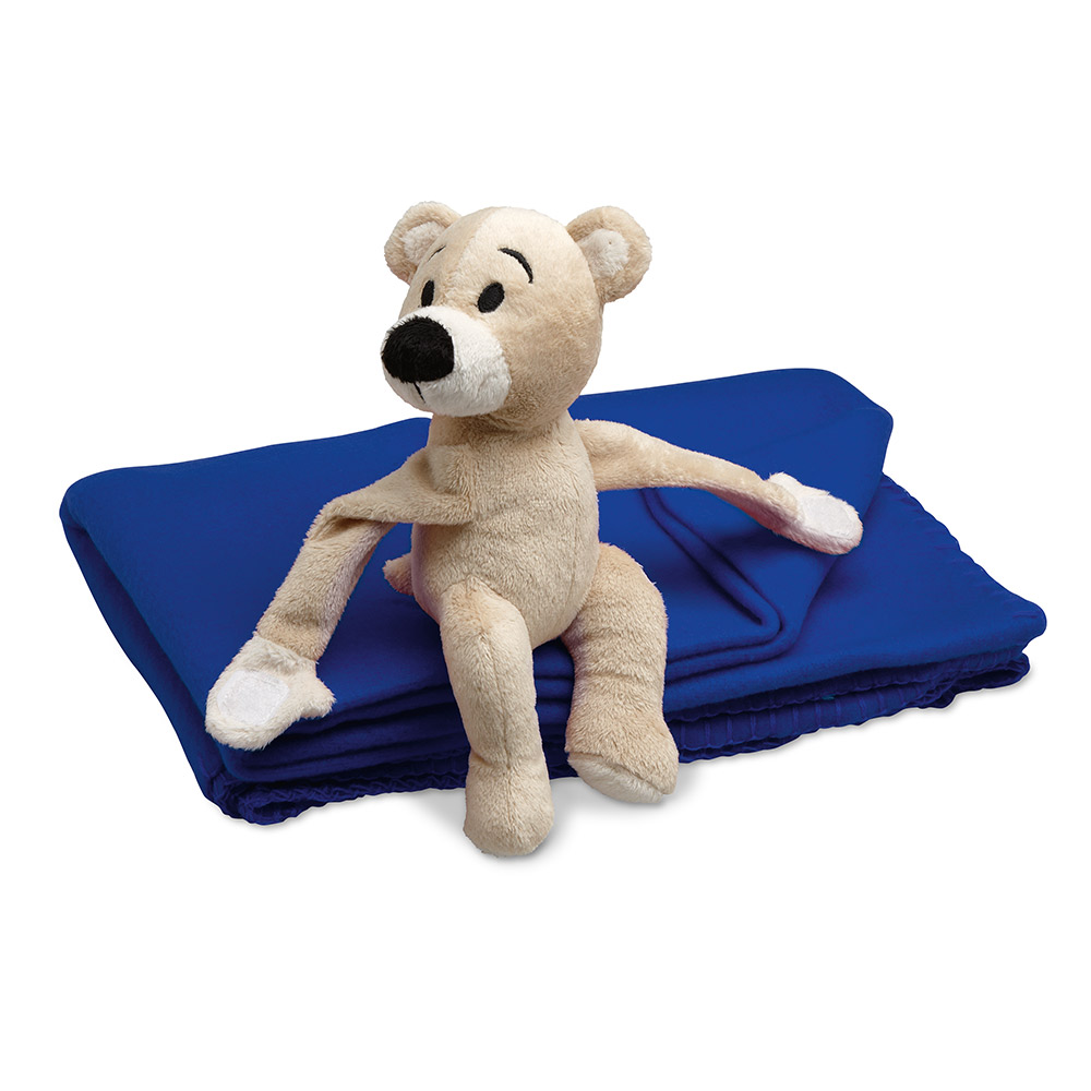 Children's Fleece Blanket with Teddy Bear Toy 8