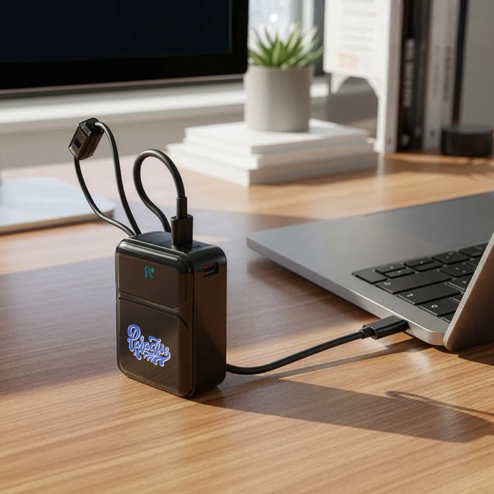 Powerbank 20K mAh with Built-in Type C, Lightning Cables, 45W Fast Charging 8