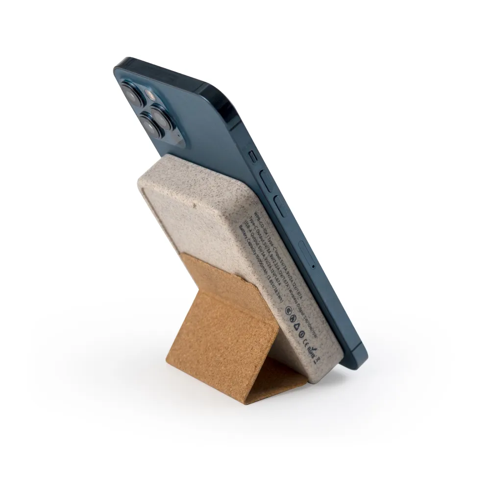 Cork MagSafe Wireless Powerbank with Foldable Stand, 15W, 10000 mAh 2