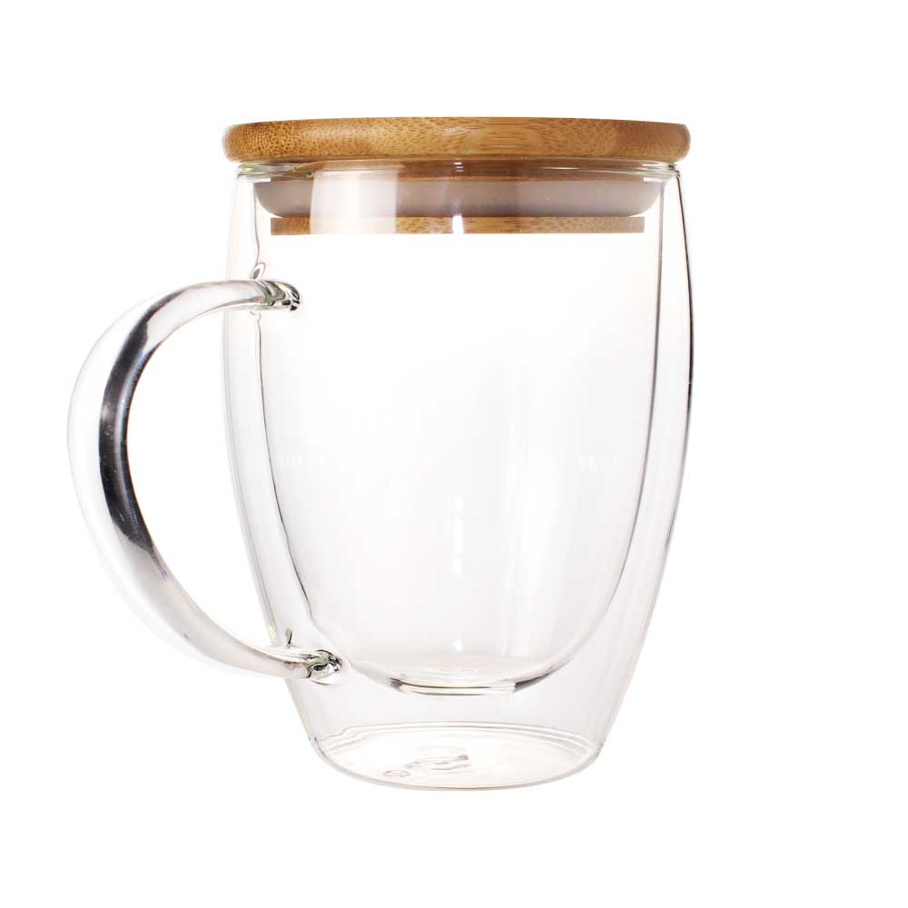 Double Wall Clear Glass Mug with Bamboo Lid – Ramadan Gifts 4