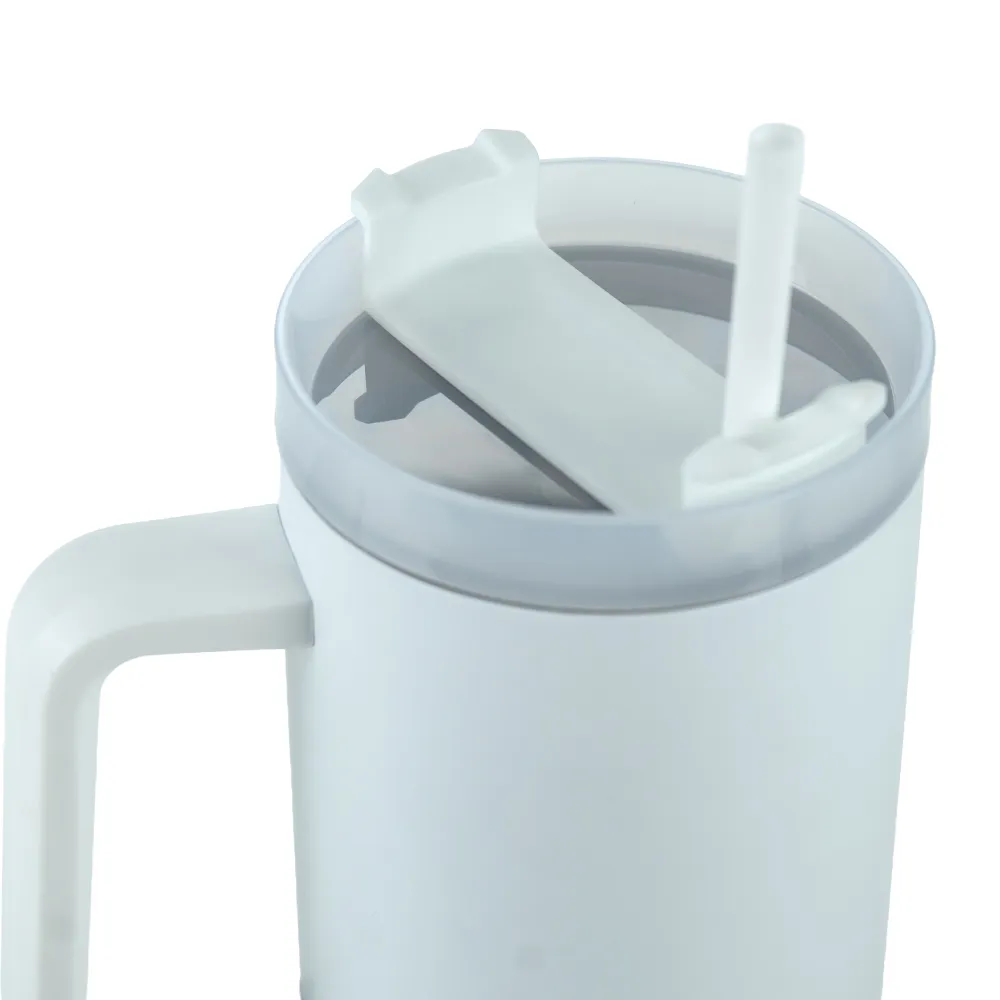 Tumblers with Handle and Straw in SS & Similar to Stanley Design, 1200ml 6