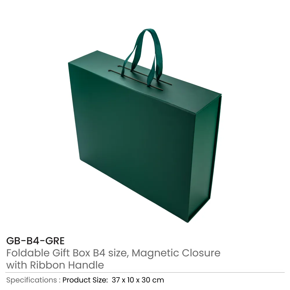 Foldable Gift Box with Magnetic Closure & Ribbon Handle 2