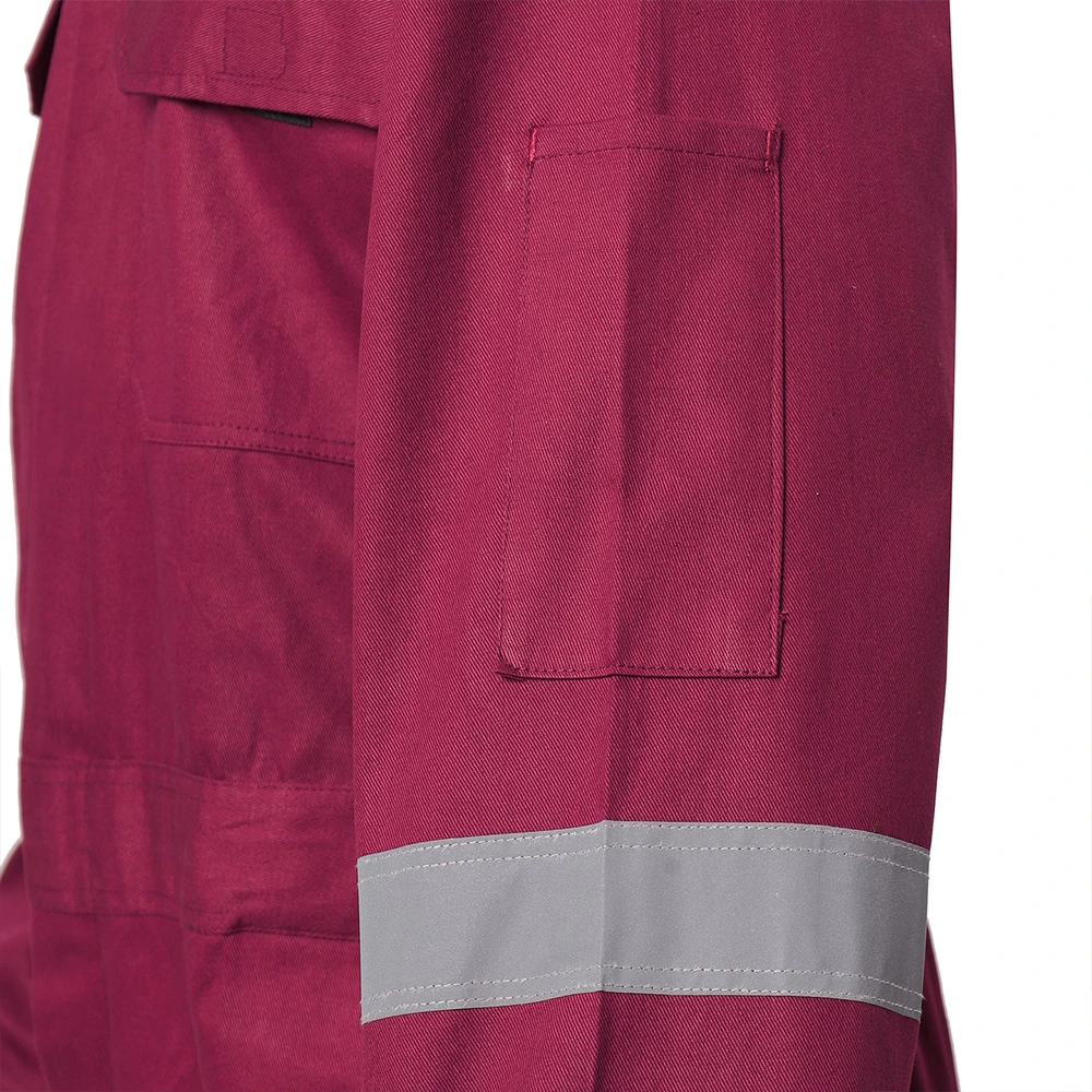 Coverall with Reflective Tape Maroon 13