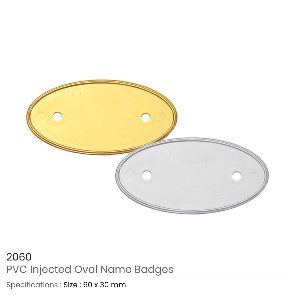 PVC Injected Oval Name Badges 4
