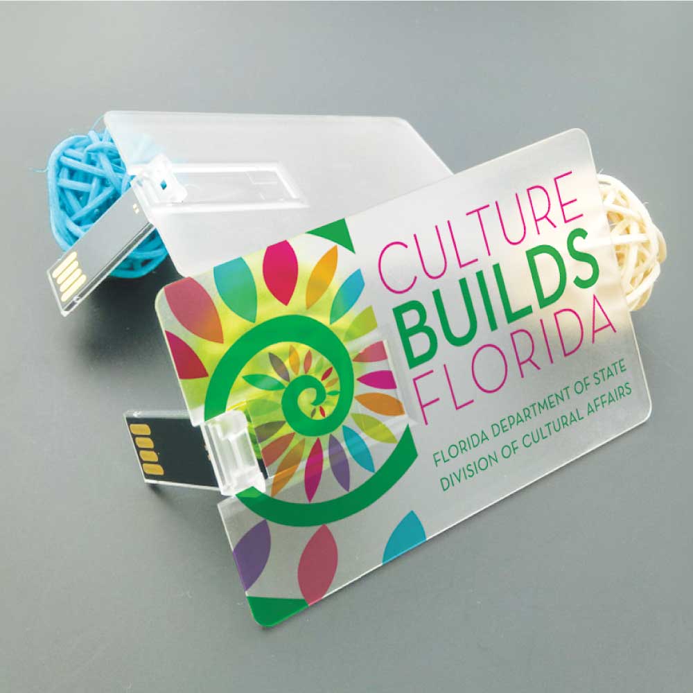 Transparent Card Size USB Flash Drives 3