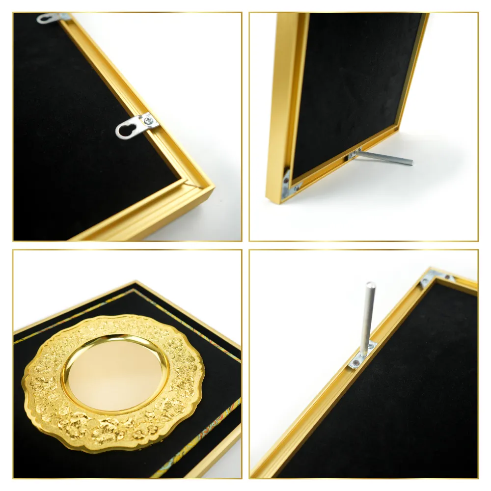 Aluminum Award Plaque A3 Size with Stand & Gold Plate in Presentation Box 4