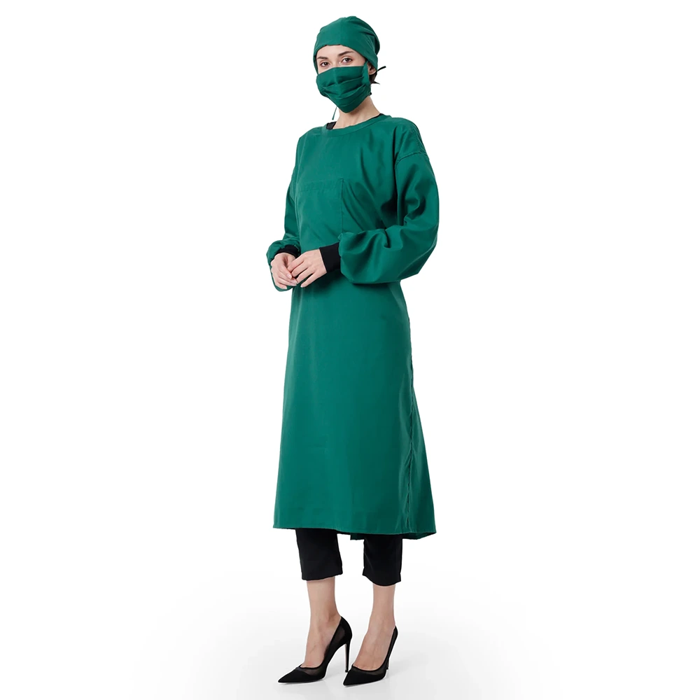 Unisex Surgical Gown / OT Gown for Doctors - Green 3