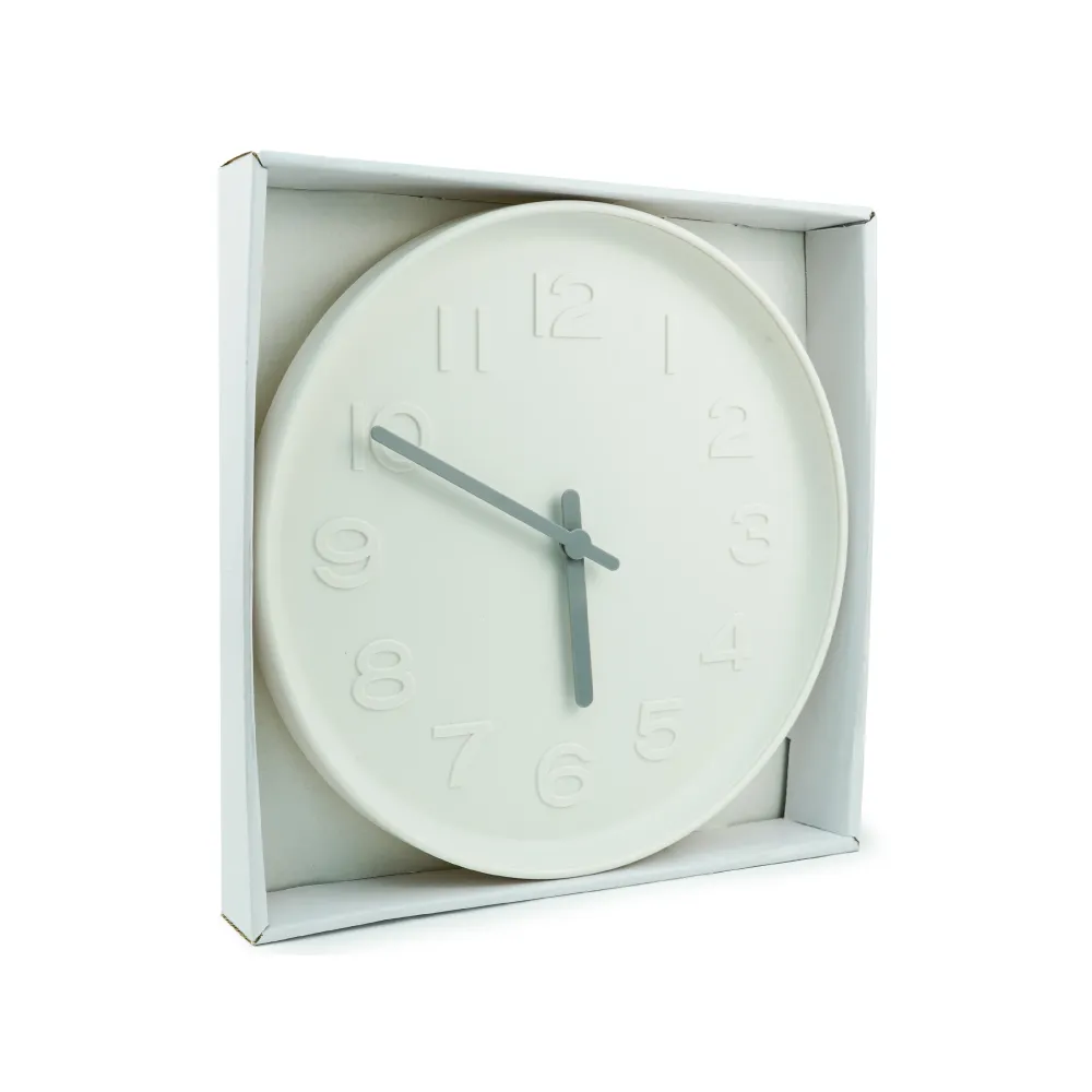 Round Analog Wall Clock in Matte Finish White Color 5