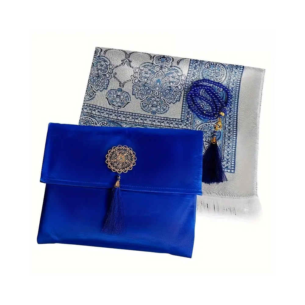 Prayer Mat & Beads Set with Satin Pouch 4