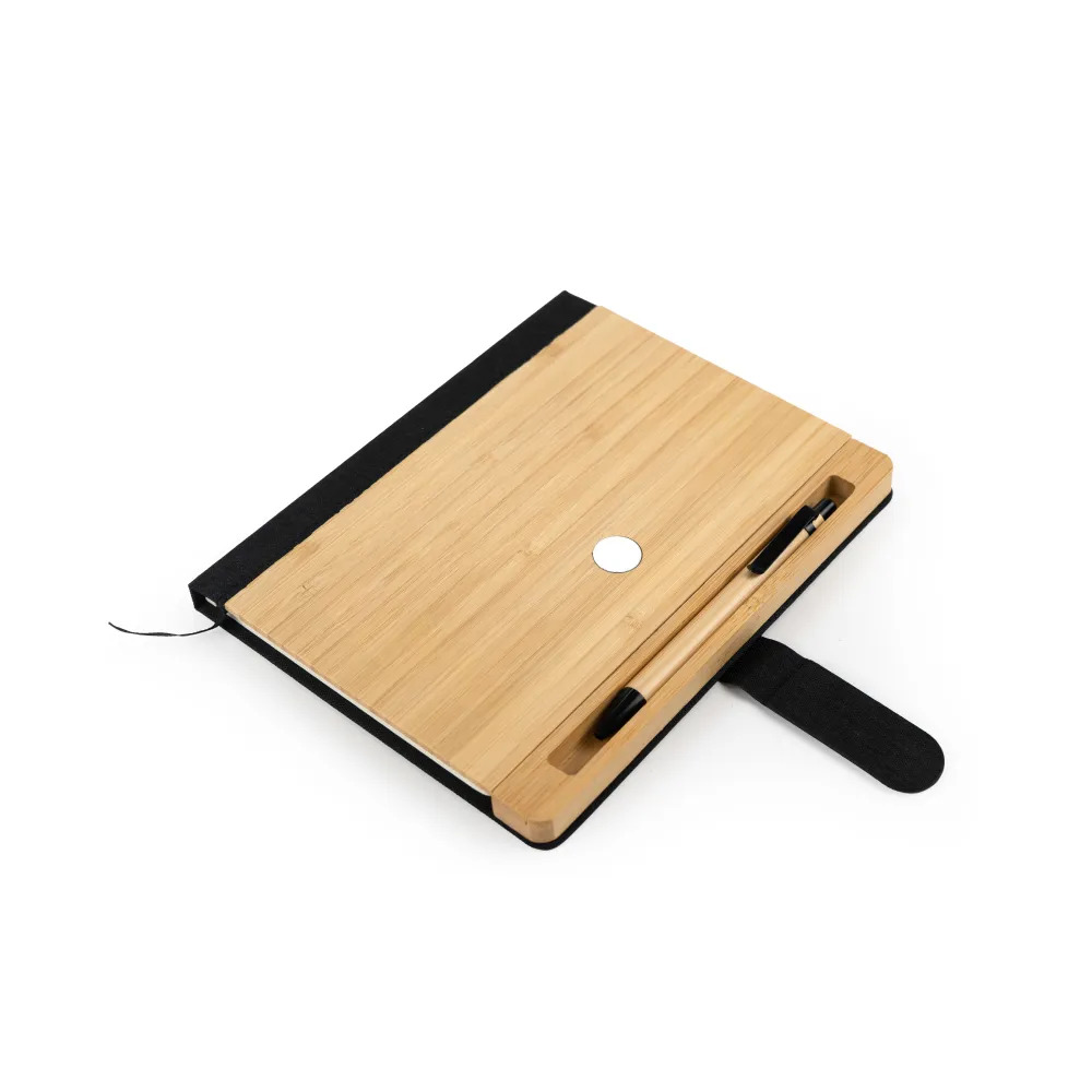 Bamboo and rPET Notebooks with Pen, A5, Bookmark & Magnetic Clasp 4