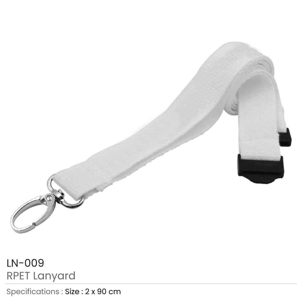 RPET LANYARDS WITH OVAL HOOK AND SAFETY CLIP 2