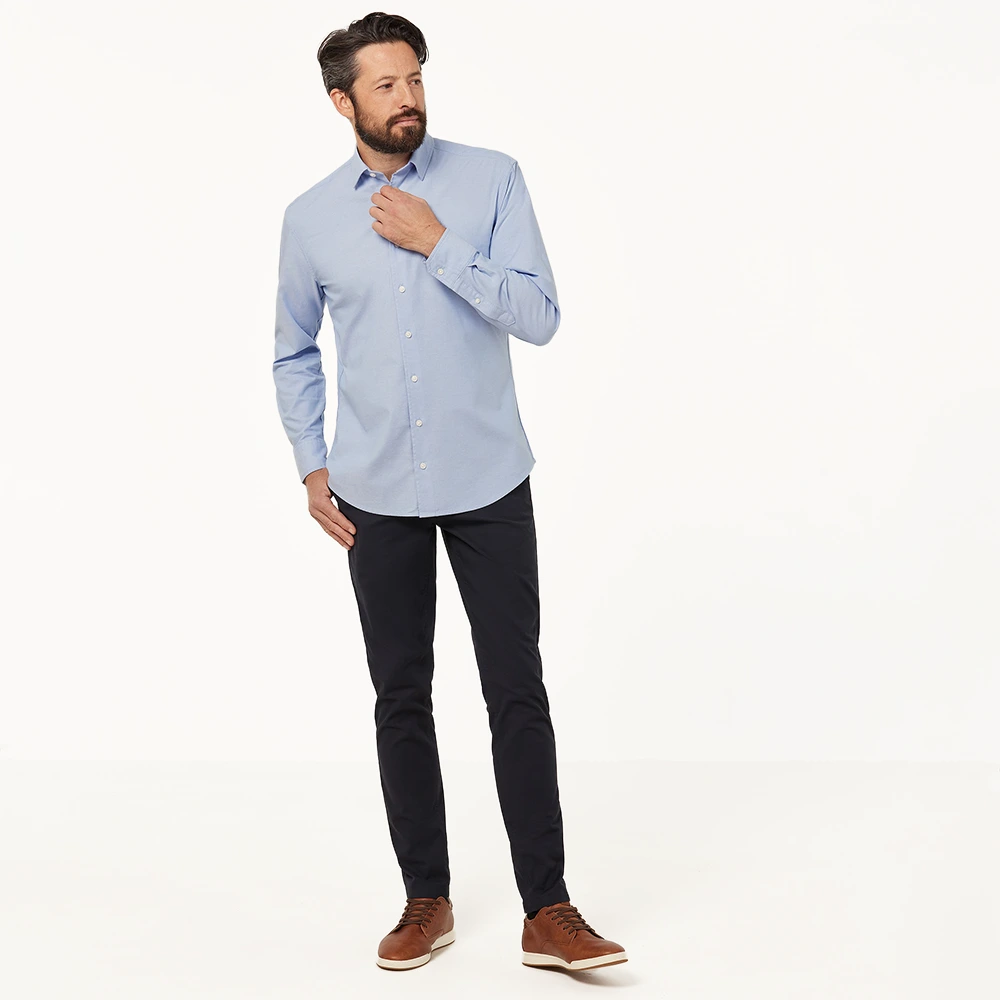 Men's Long Sleeve Shirt - Light Blue 4