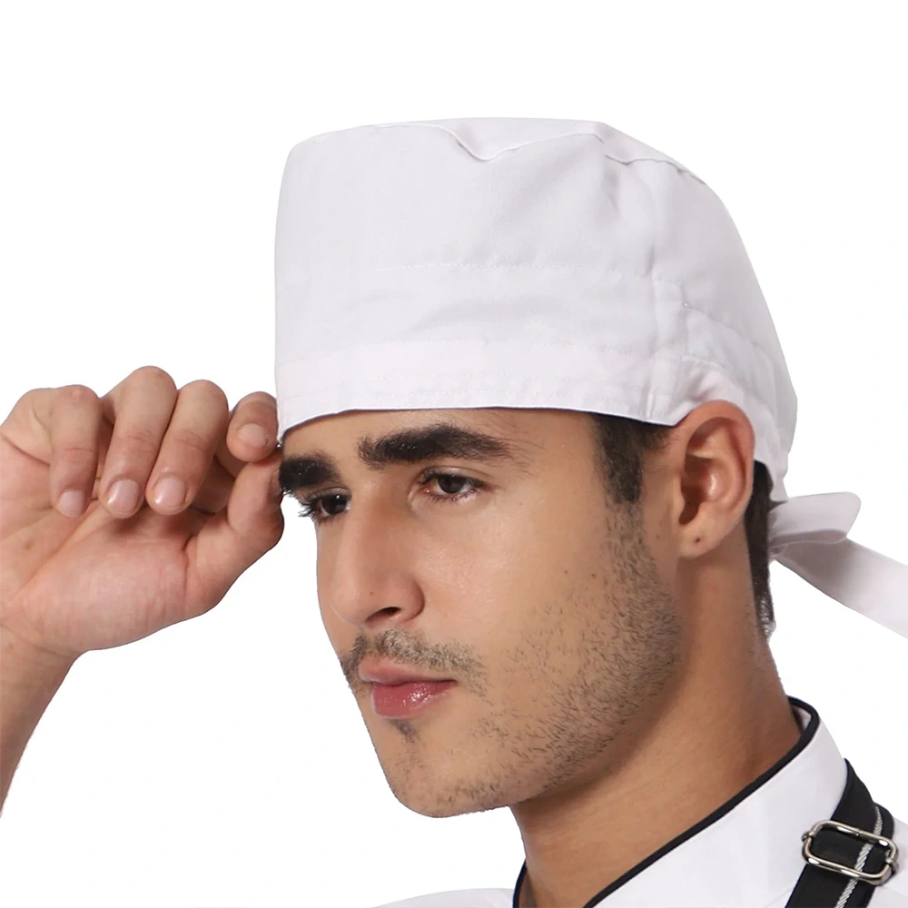 Scrub Cap Cotton White 2