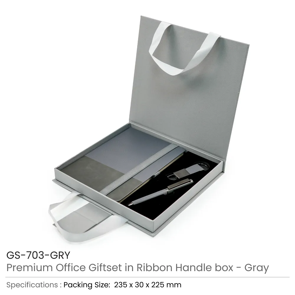 Premium Office Gift Set with Ribbon Handle Box 1