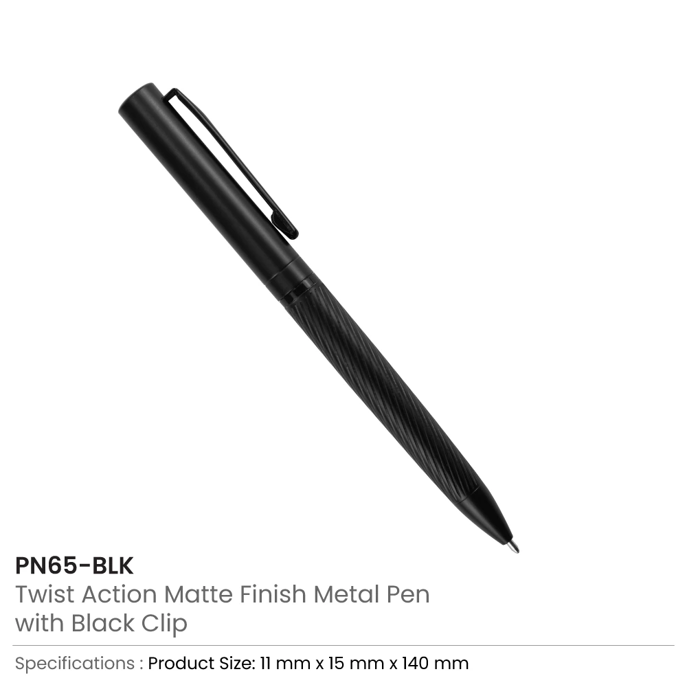 Metal Pens Twist Action Matte Finish & Black Clip, Stylish & Comfortable Grip 4