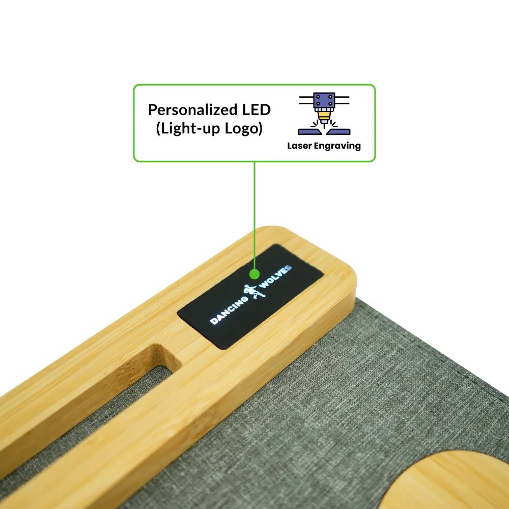 Multi-Function Mousepad, 15W Fast Wireless Charger & LED Logo 8