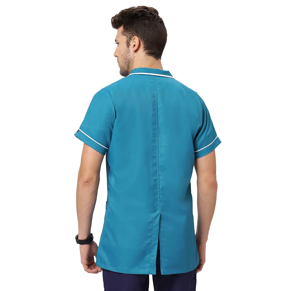 Unisex Assistant Apron / Coat - Light Teal 4