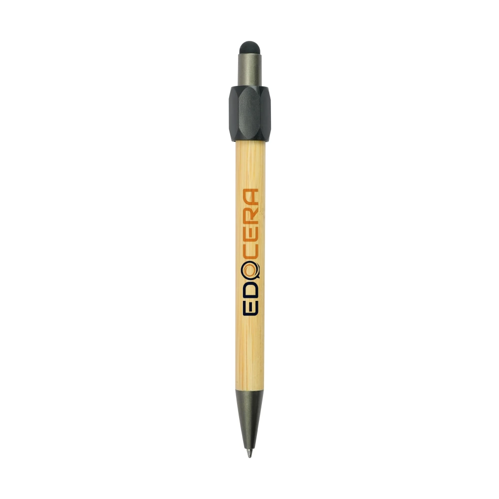 Bamboo and Metal Stylus Pens with Top Spinner (Blue Ink) 5