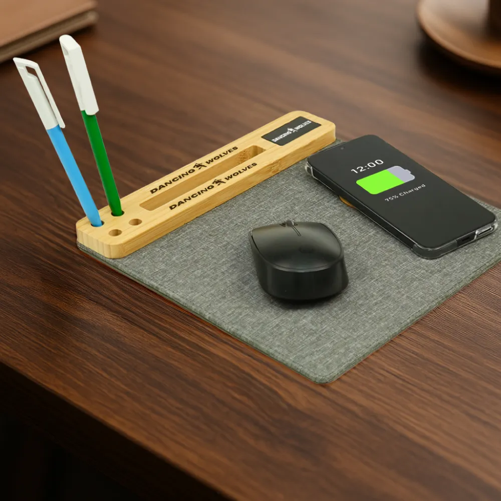 Multi-Function Mousepad, 15W Fast Wireless Charger & LED Logo 4