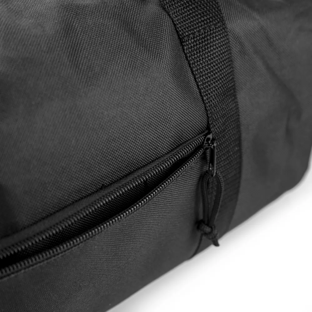 Duffle Gym Bags with Zipper Closure in Black Polyester Material 2