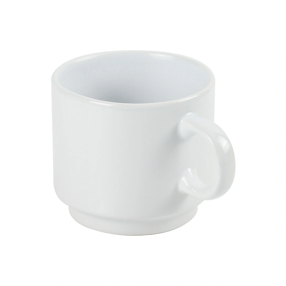 Ceramic Cups 10 Oz Glossy Finish White Color 4