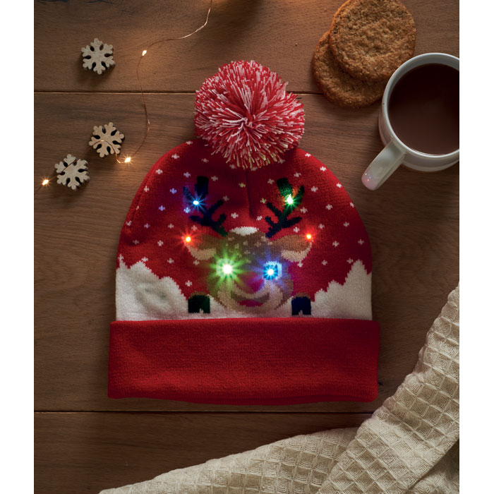 Christmas beanie with 6 LED 7