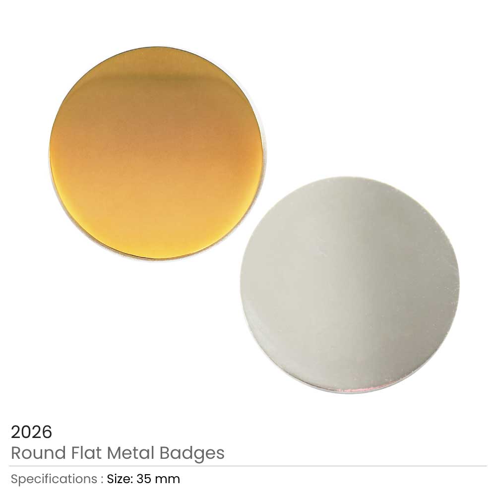 Round Shape Flat Gold Badges 4