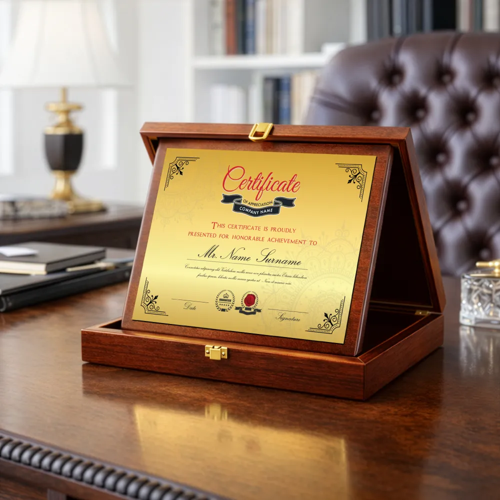 Wooden Plaque – Horizontal with Presentation Box 2