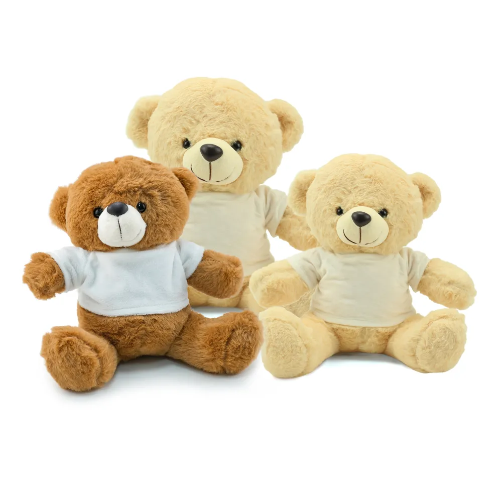 Promotional Teddy Bear Toys with Printable White Tshirt 4