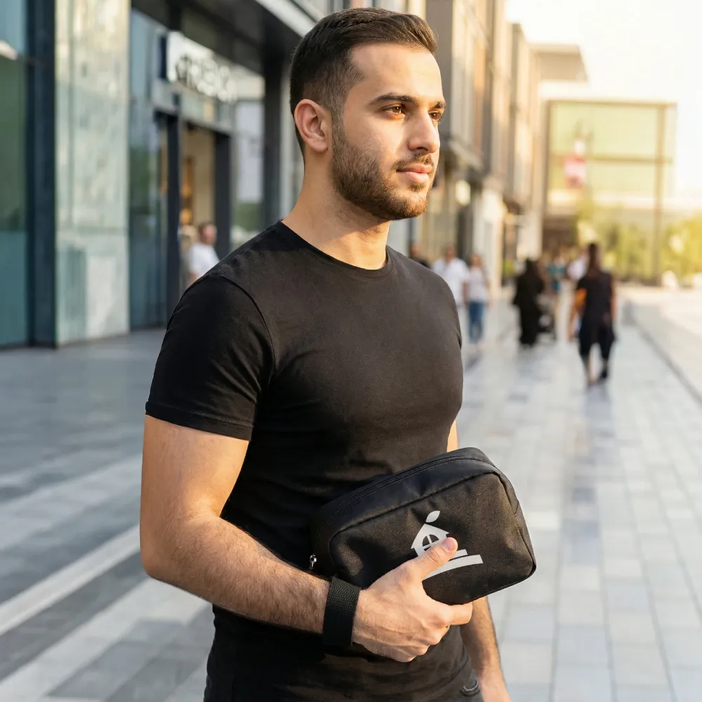 Multipurpose Utility Pouch, Black Polyester Fabric, Zipper & Handle 10