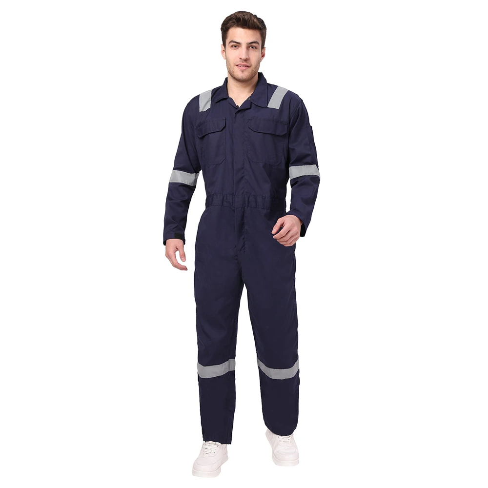Coverall with Reflective Tape Navy Blue 6