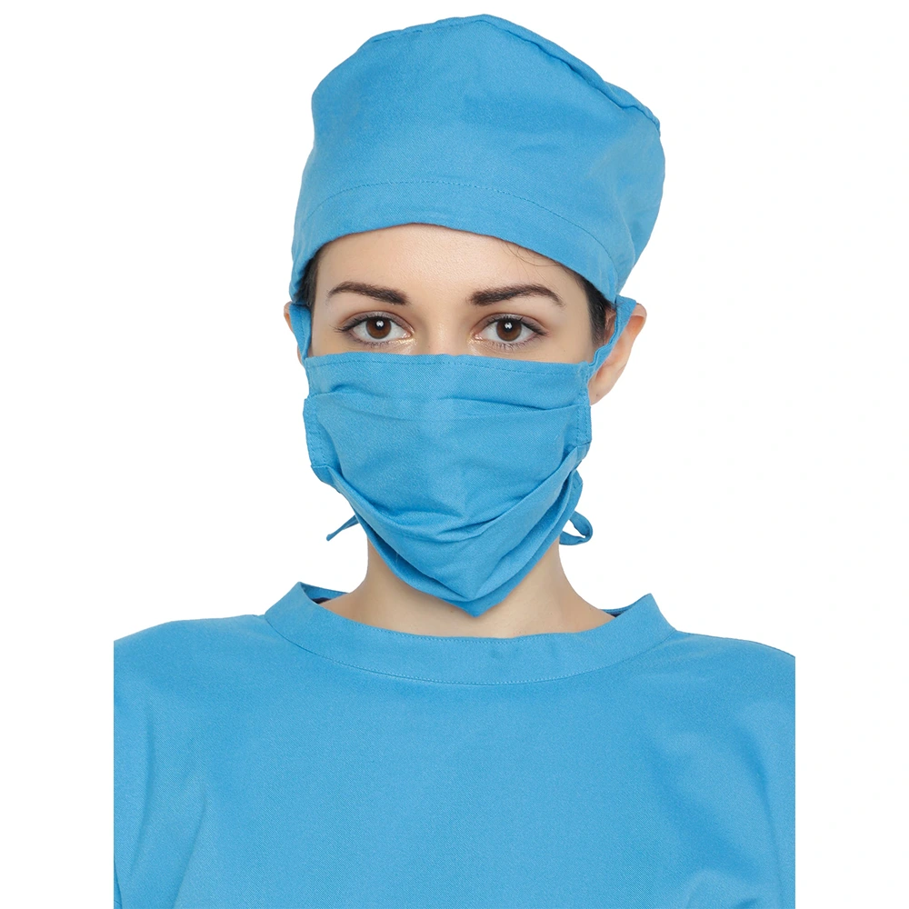 Unisex Surgical Gown / OT Gown for Doctors – Aqua Blue 3