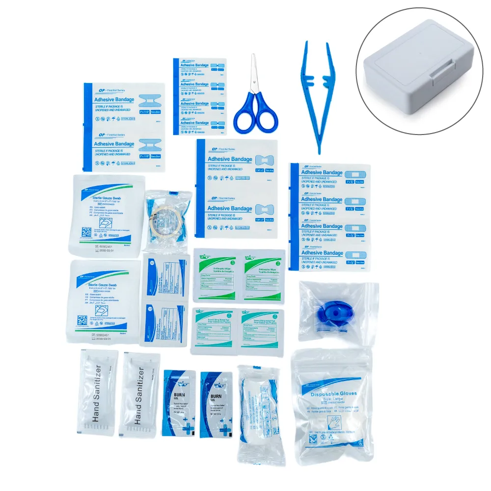 First Aid Kit Set, 16 Essential Items in White Box 8