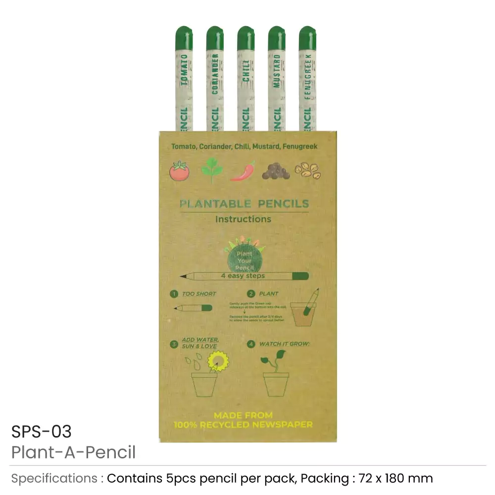 Plantable Pencils Set with Seeds – Ramadan Gifts 3