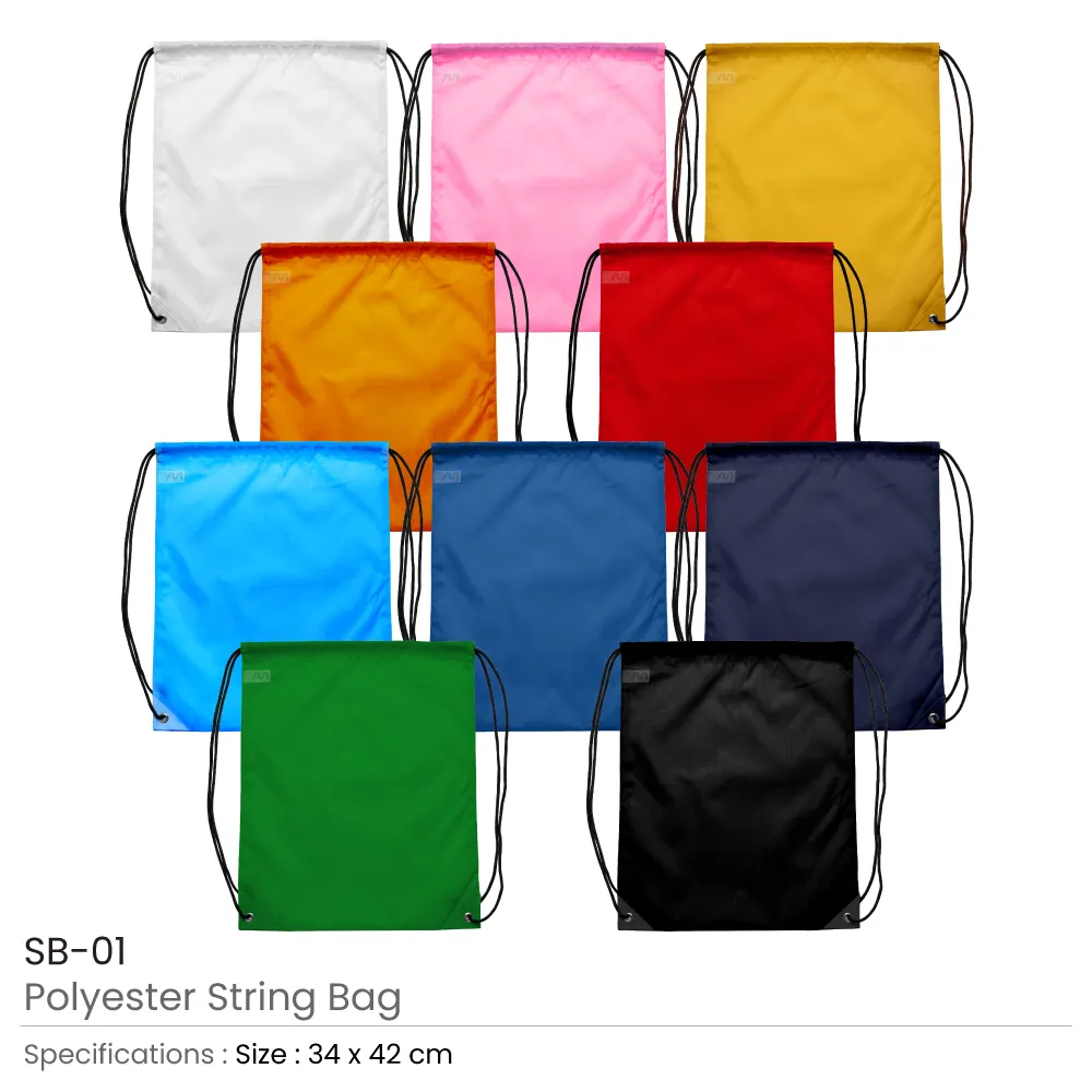 Promotional Drawstring Bags in High-Quality Thin Polyester Material