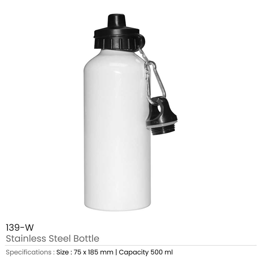 Promotional Water Bottles White 2