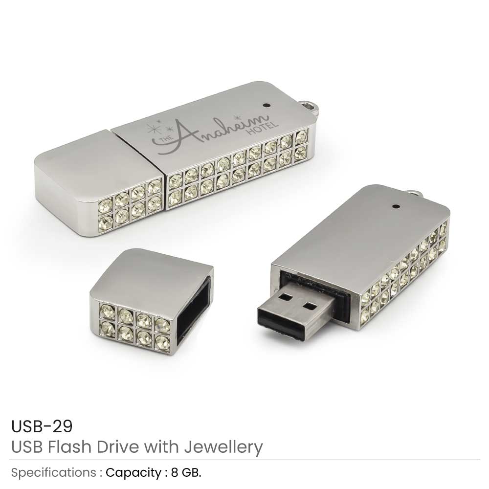USB Flash Drive with Crystal Studded 2