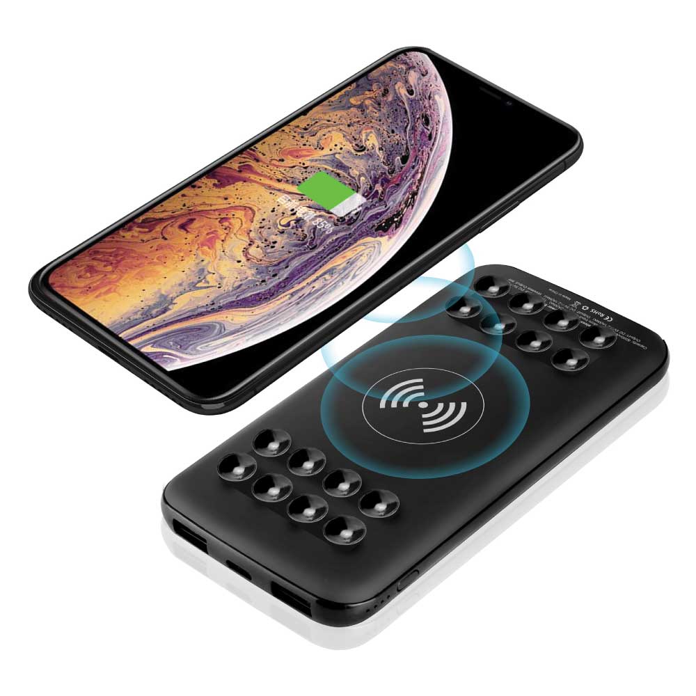 Light Up Wireless Powerbank with Suction Cup 8,000 mAh 6