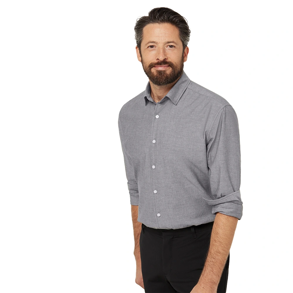 Men's Long Sleeve Shirt - Charcoal 2