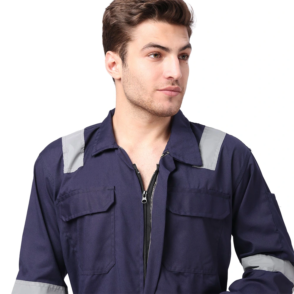 Coverall with Reflective Tape Navy Blue 2