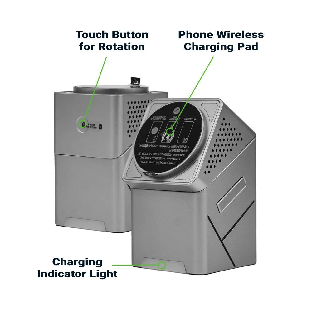 3-in-1, One Touch Rotate Wireless Charging Station 15W Fast Charging