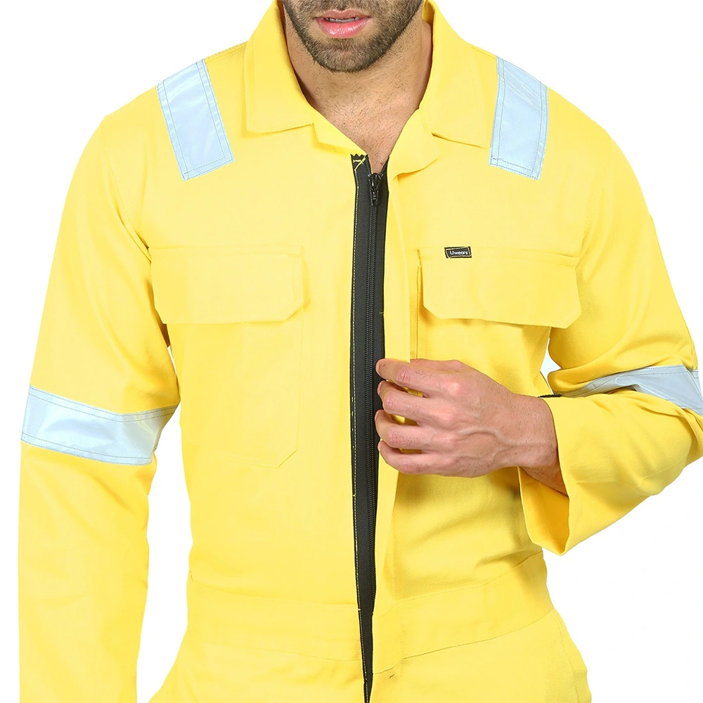 Coverall with Reflective Tape Yellow 2
