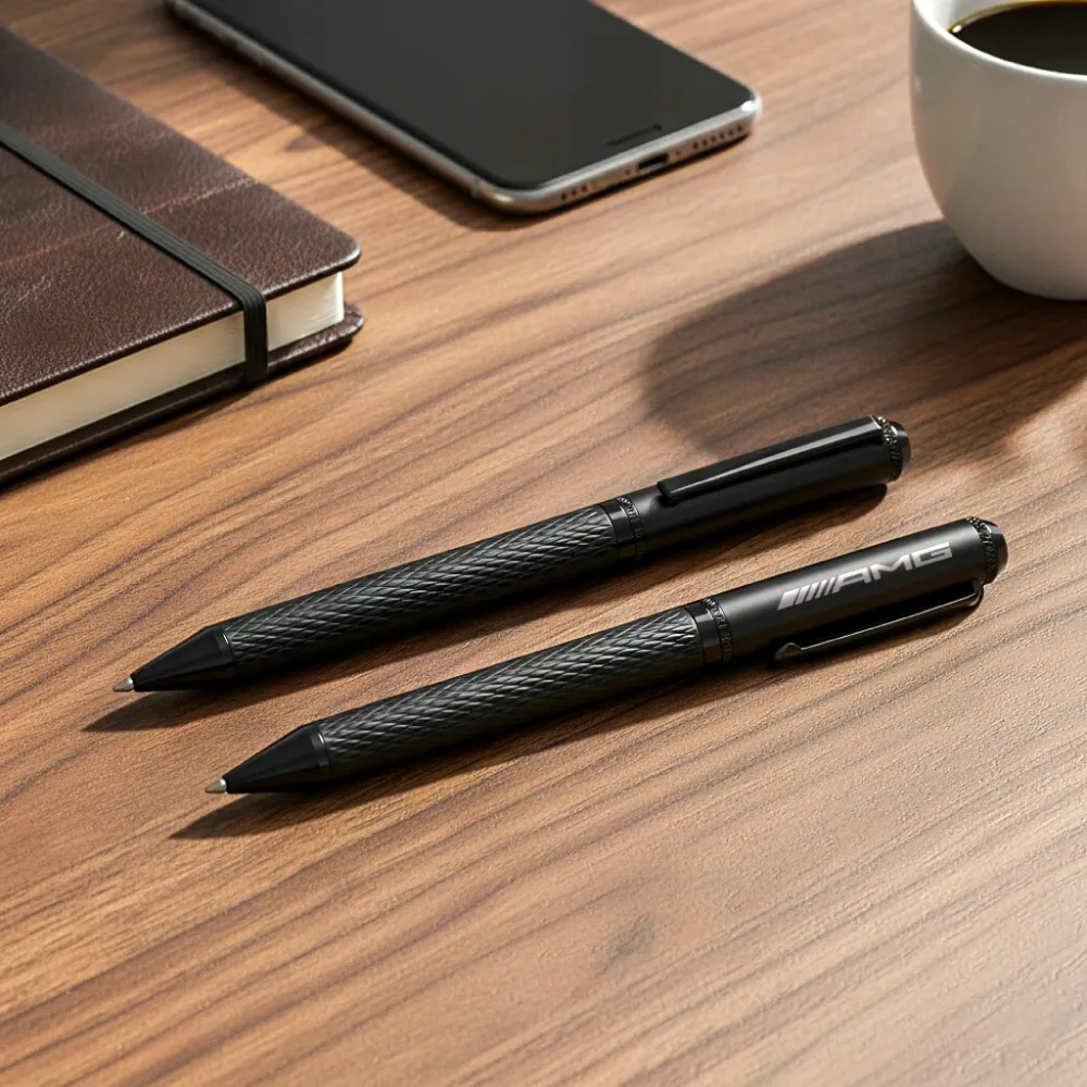 Black Metal Pens with Diamond Textured Barrel, Corporate Giveaways 2