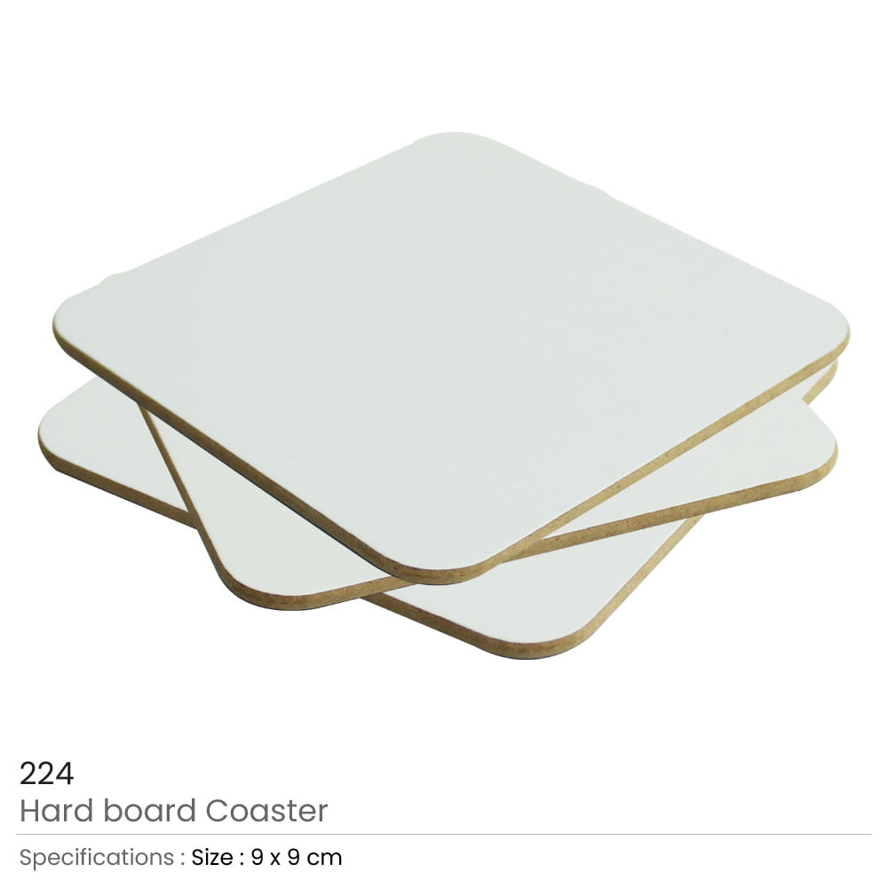 Hardboard Tea Coasters Size: 9 x 9 cm 2