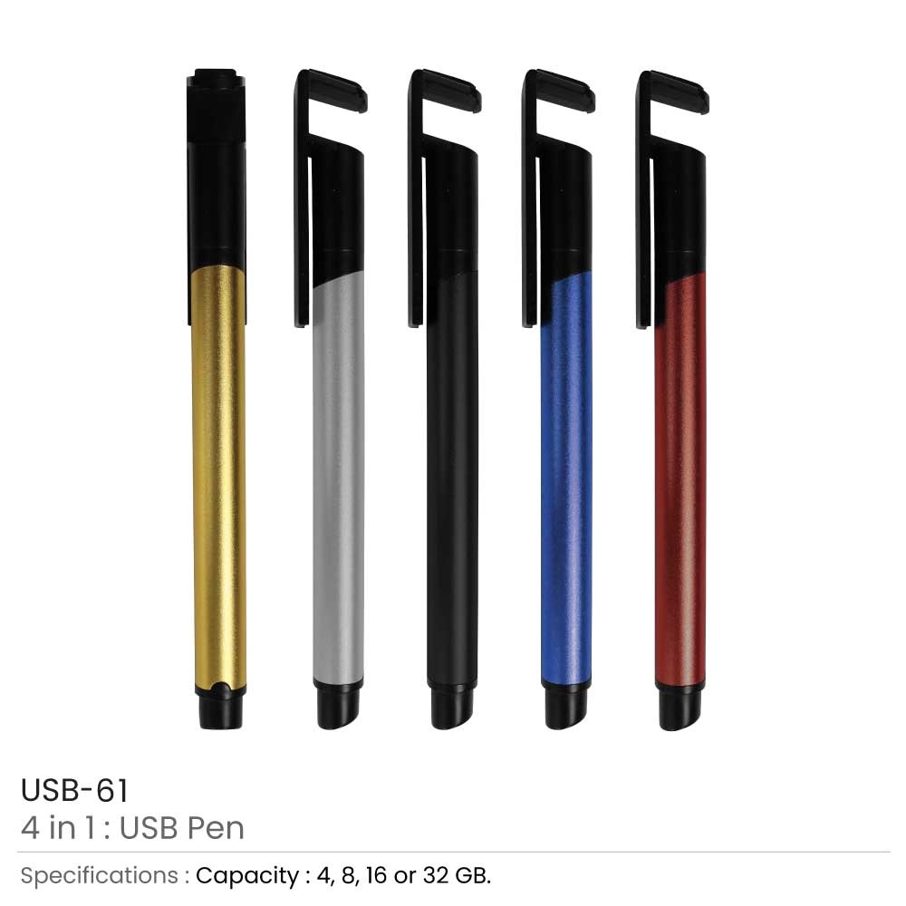 4 in 1 Multi-Functional Pen USB  4