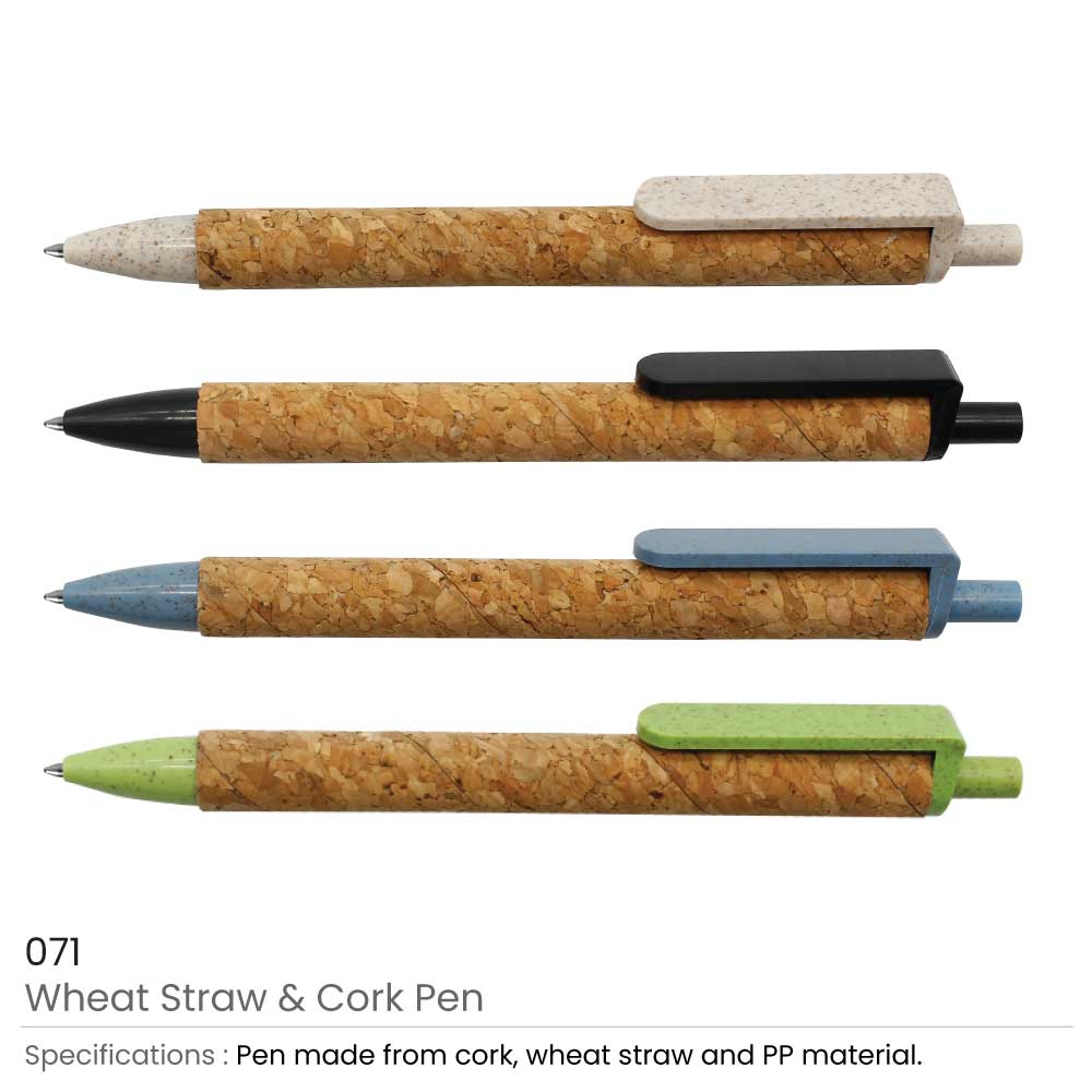 Wheat Straw and Cork Pens 4
