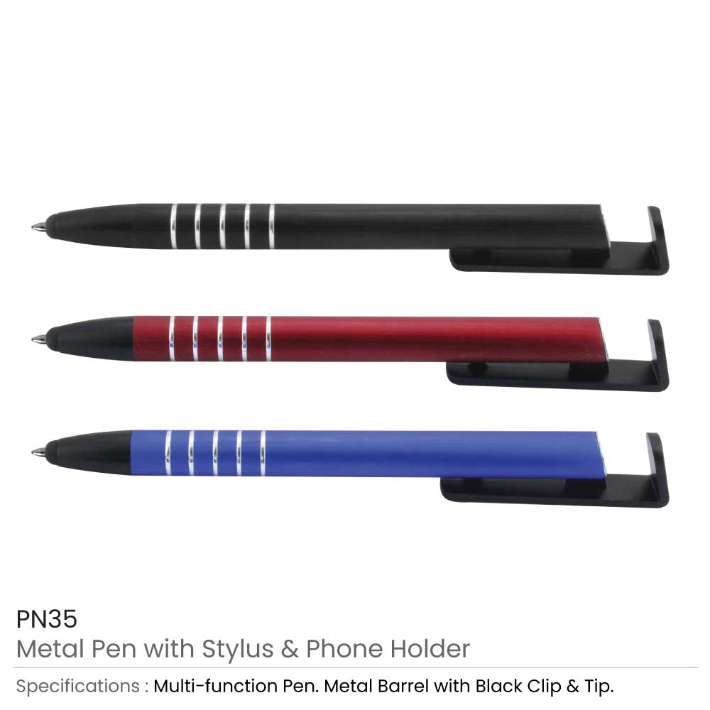 3 in 1 Metal Pen with Stylus & Phone Holder 5