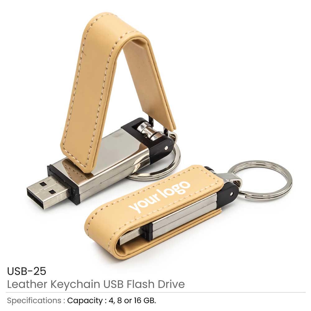 Leather Keychain USB Flash Drive 2