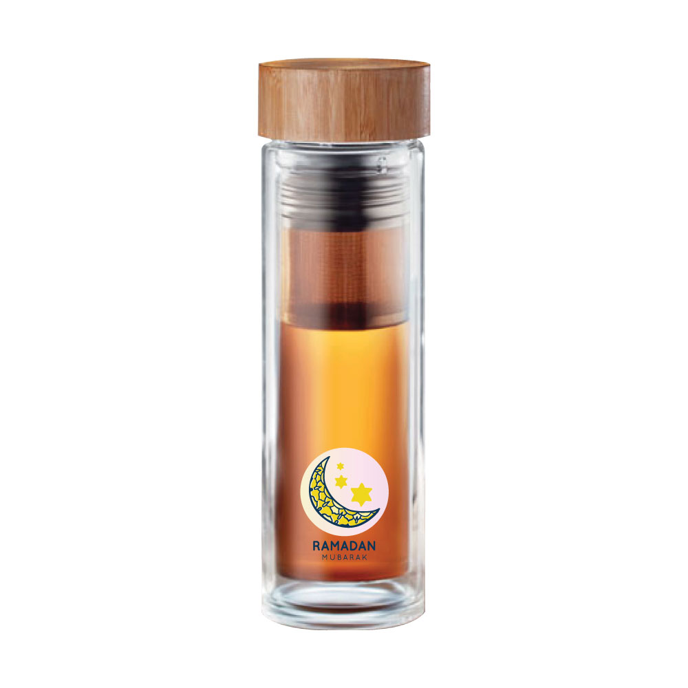 Glass and Bamboo Flask – Ramadan Gifts 1