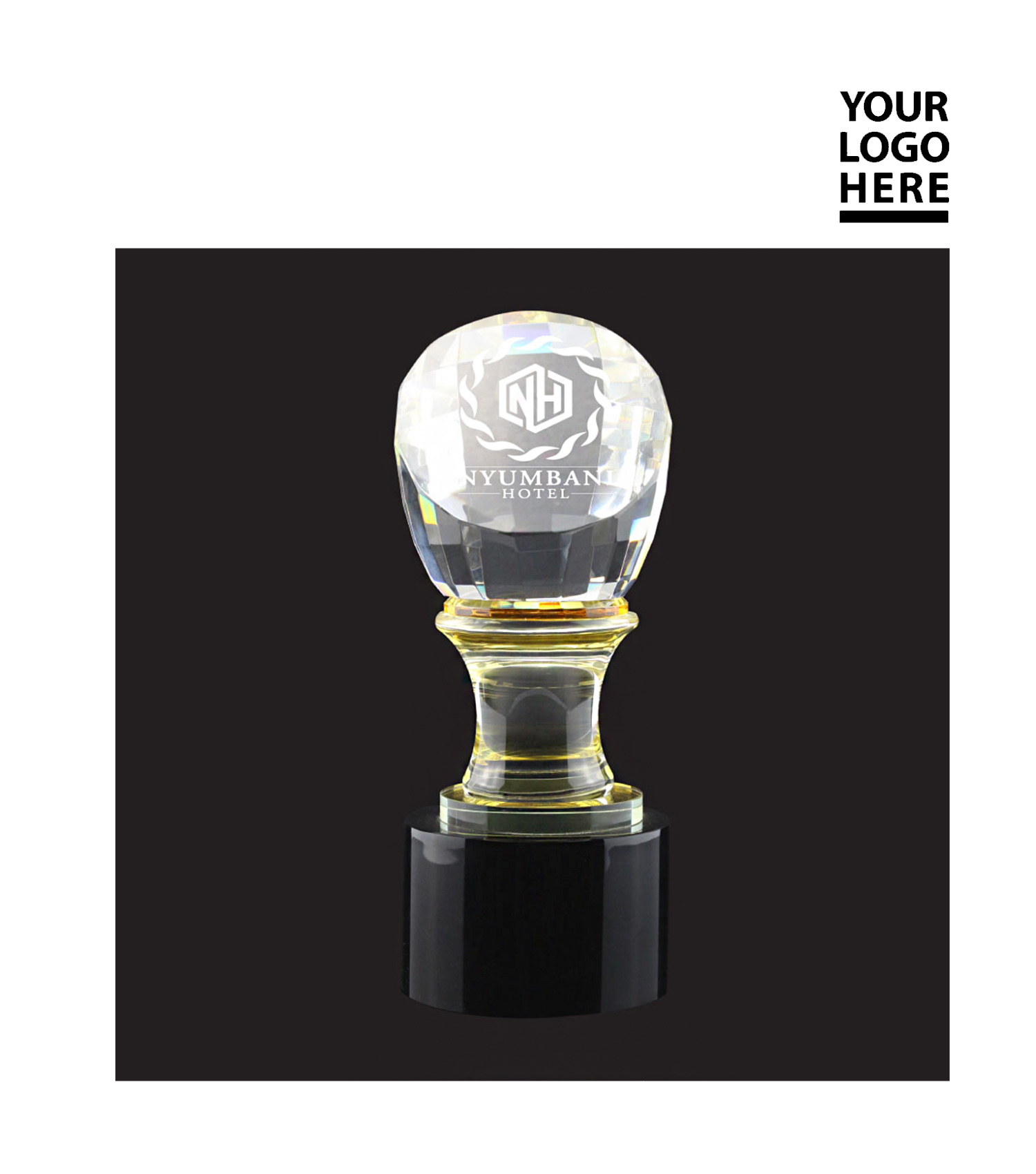 Crystal Trophy in Wooden Box 3